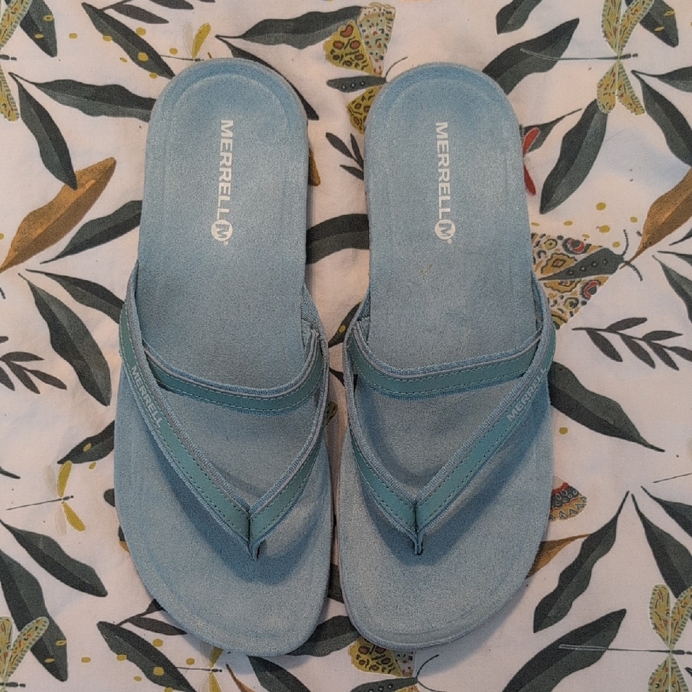 Merrell Light Blue Flip Flop Sandals